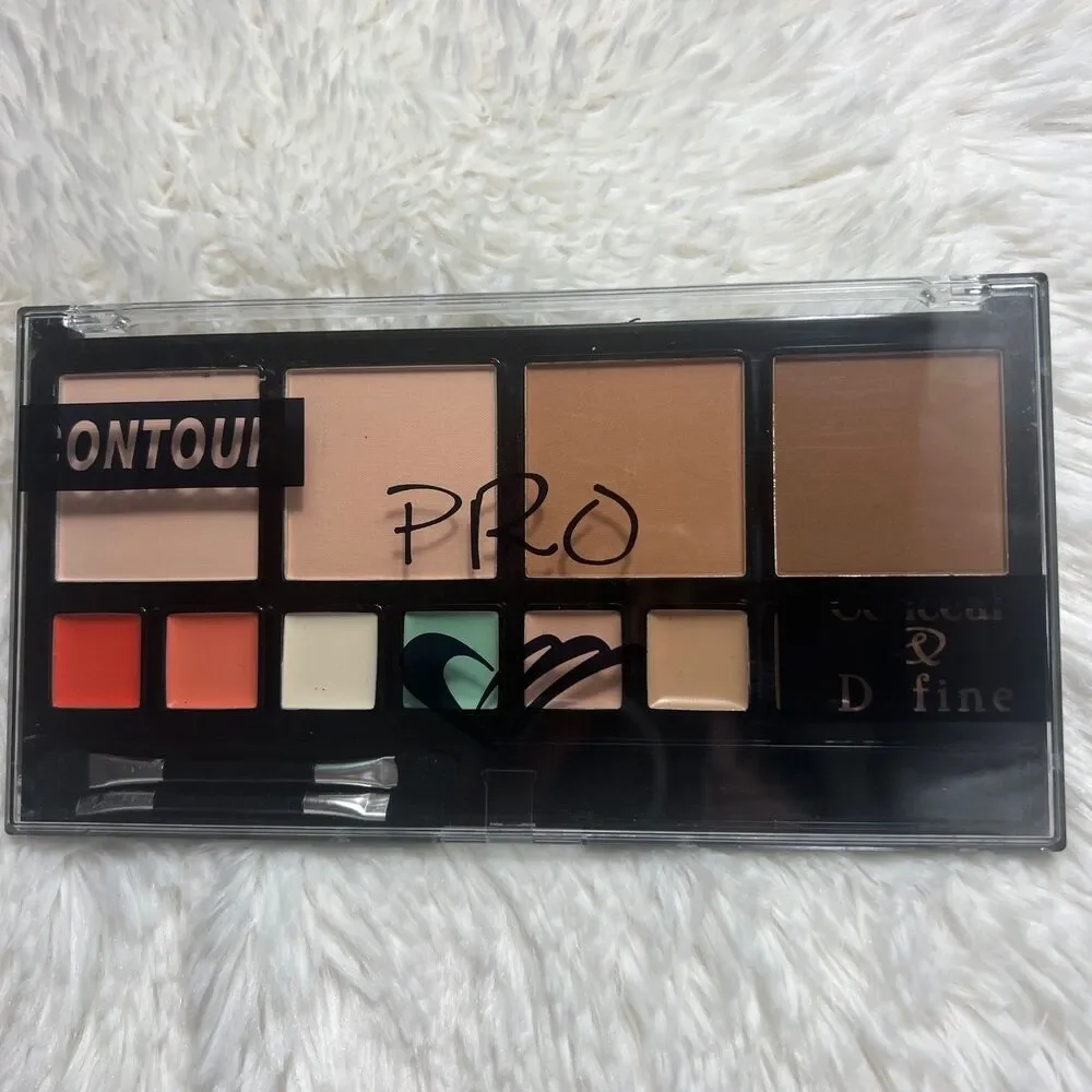 Amuse Pro Conceal & Define Contour Palette 12 Shades Cream Powder KL165 NEW
